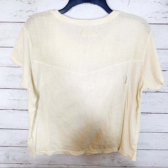 Free People Rare Cali Rose Distressed Tee - Picture 2 of 8